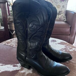 Ariat Black Leather Heeled Boots